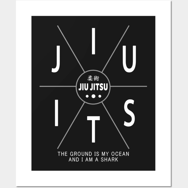 JIU JITSU - I AM A SHARK Wall Art by Tshirt Samurai